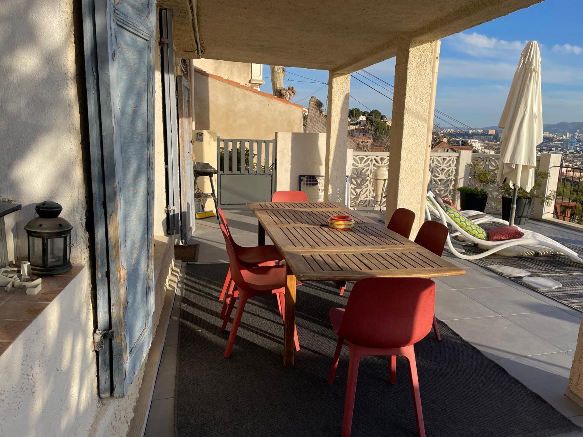 מרסיי Superbe Terrasse Avec Vue Panoramique Sur La Mer מראה חיצוני תמונה