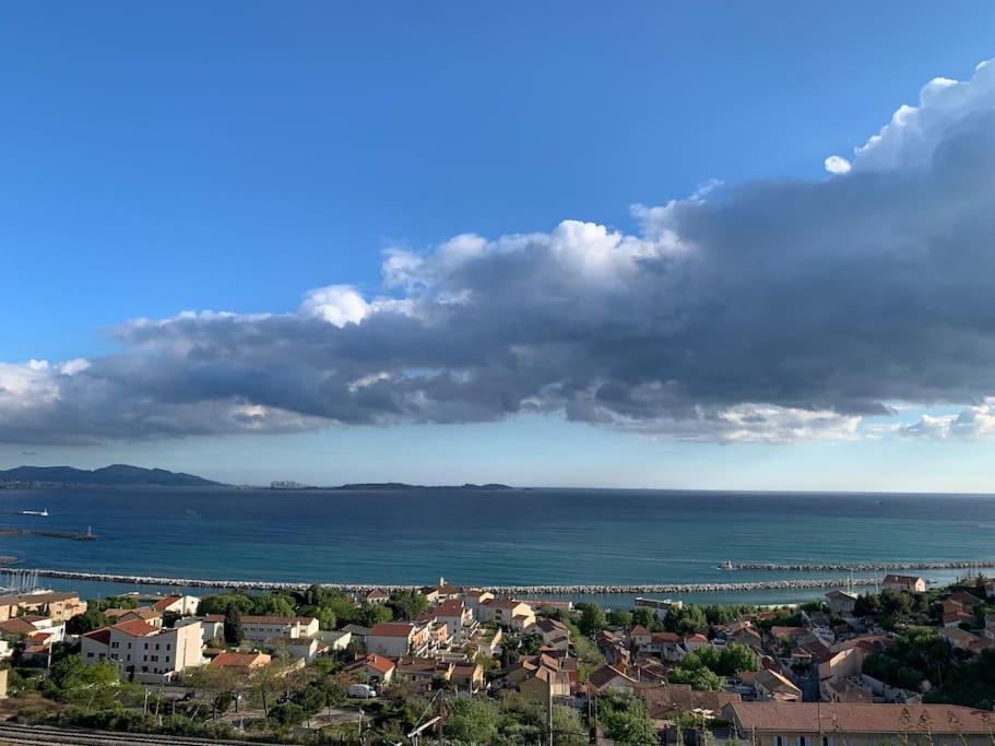 מרסיי Superbe Terrasse Avec Vue Panoramique Sur La Mer מראה חיצוני תמונה