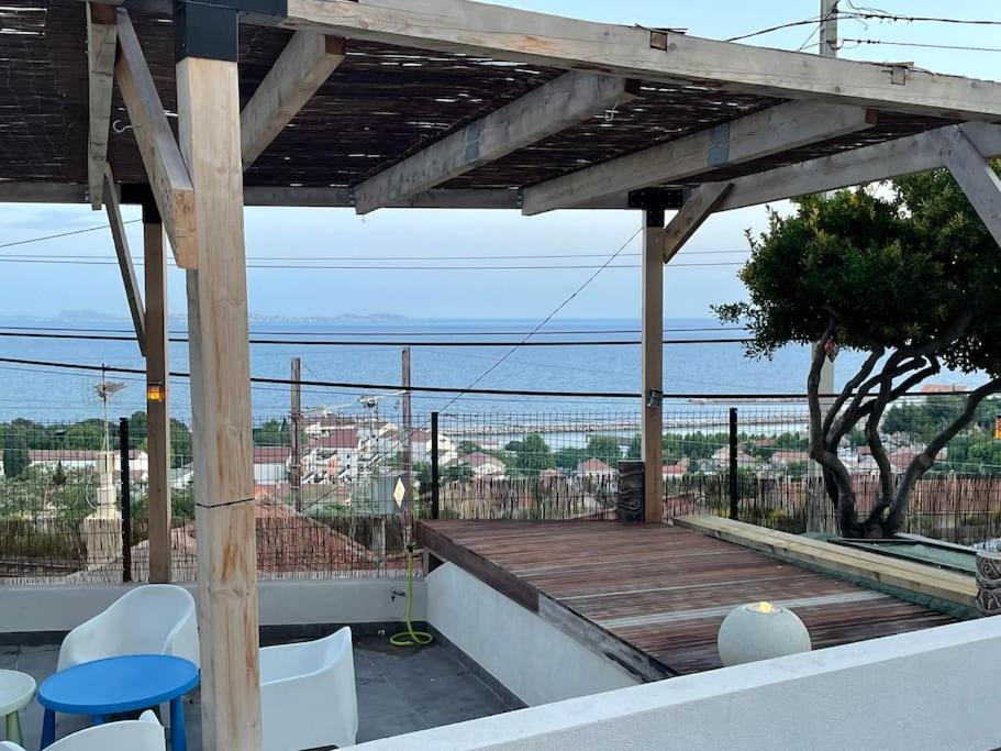 מרסיי Superbe Terrasse Avec Vue Panoramique Sur La Mer מראה חיצוני תמונה