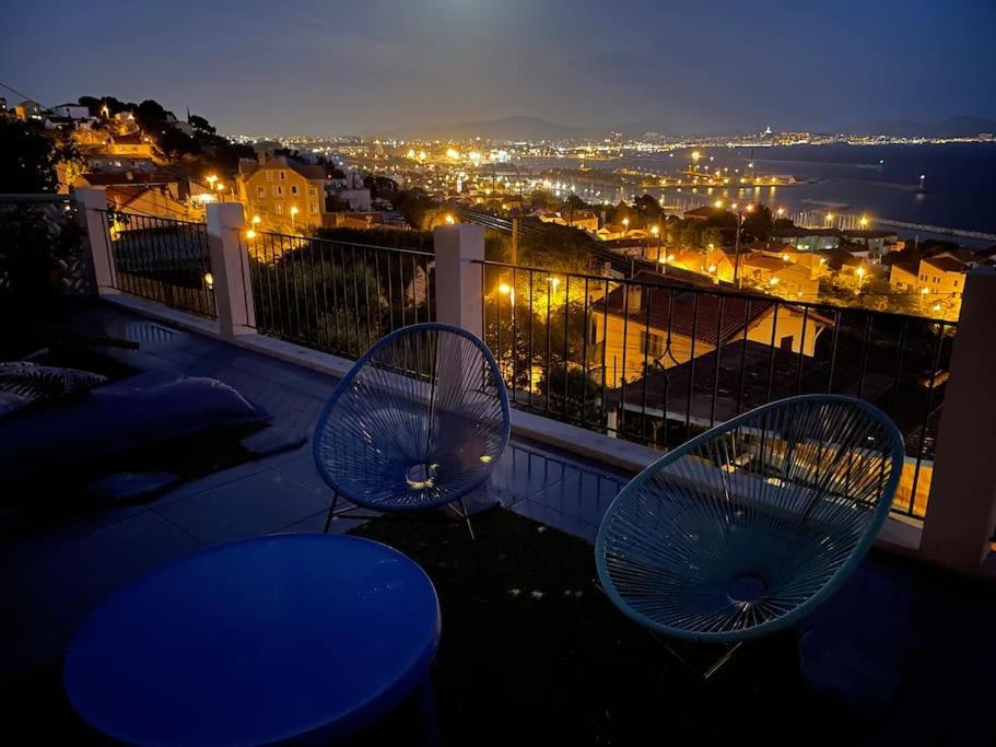 מרסיי Superbe Terrasse Avec Vue Panoramique Sur La Mer מראה חיצוני תמונה